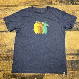 Cotopaxi Mens L Short Sleeve T Shirt Llamas Graphic Tee Blue Made in India